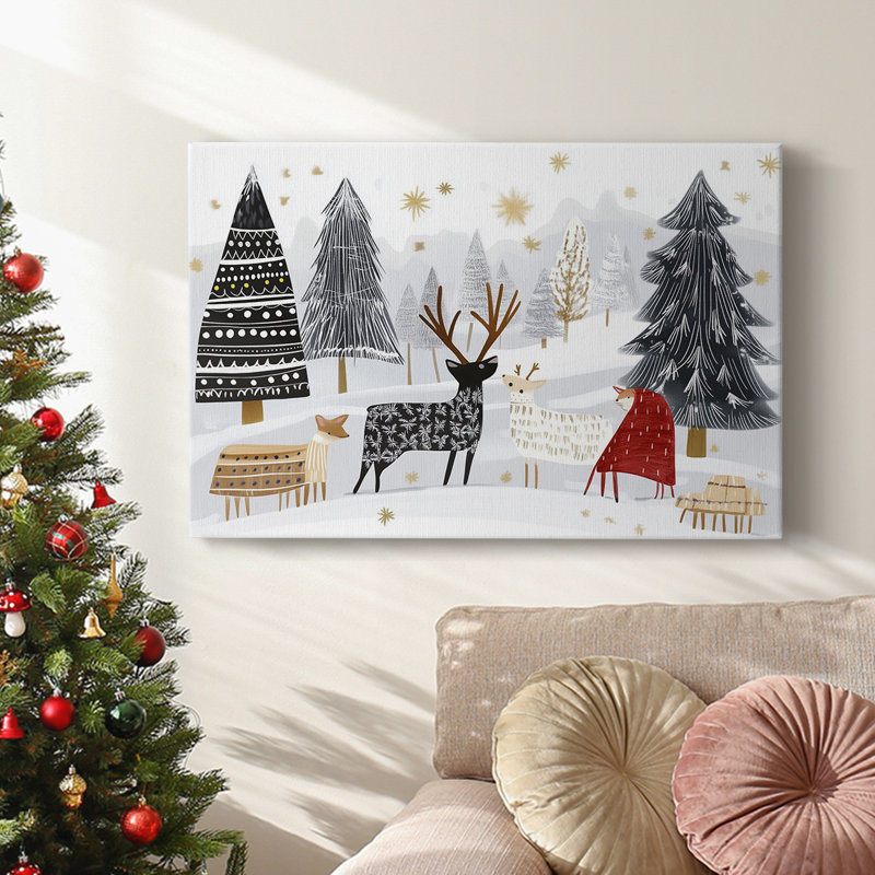 Christmas Holiday Arts - Toile tendue avec châssis XMA171319, H 24 po x l 36 po