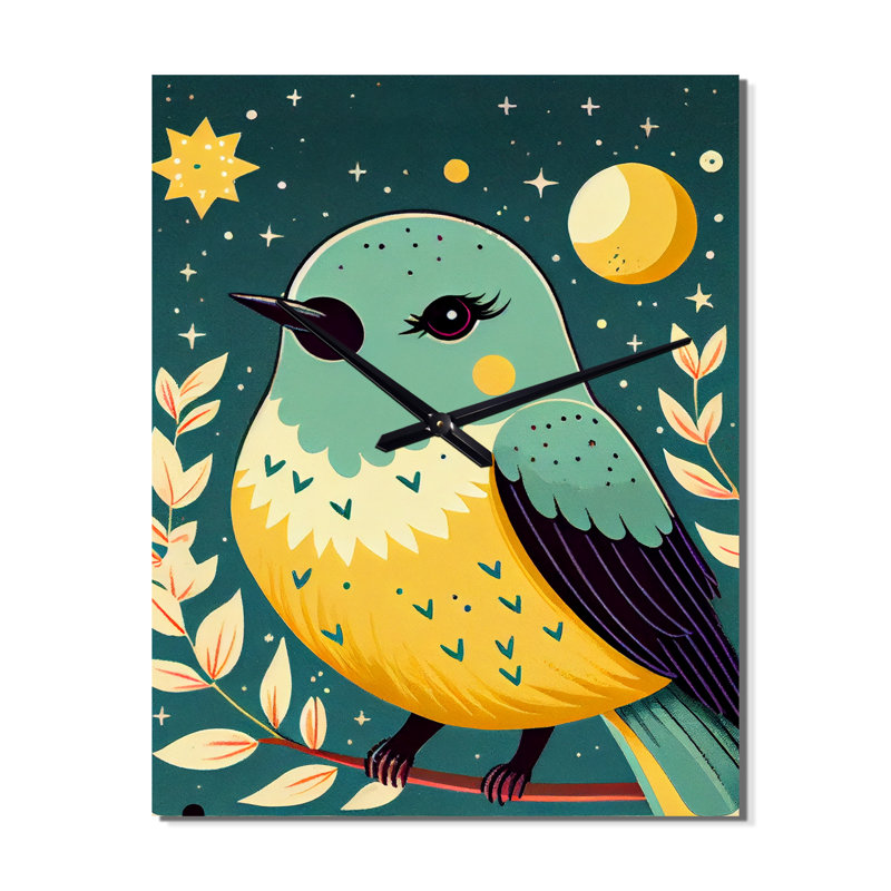 Mignon oiseau bleu assis sur une branche III, Grand