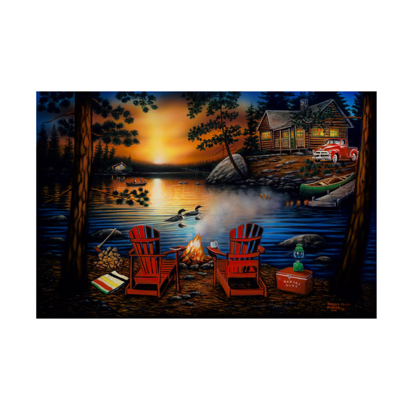 Art sur toile, «Bachelo Robert Andrea Kakagi Lake», H 12 po x l 19 po