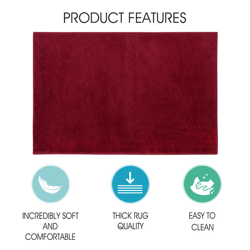 Polypropylene Area Rug in Red