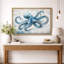 «Blue Octopus», art de la vie marine, impression sur toile encadrée-126032508-126032514