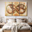 «Rustic Hemispheres Map» sur toile-617475178