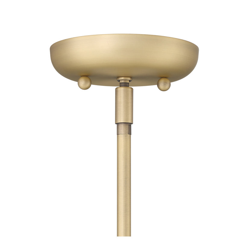 Luminaire suspendu simple à 1 lumière Del, Laiton