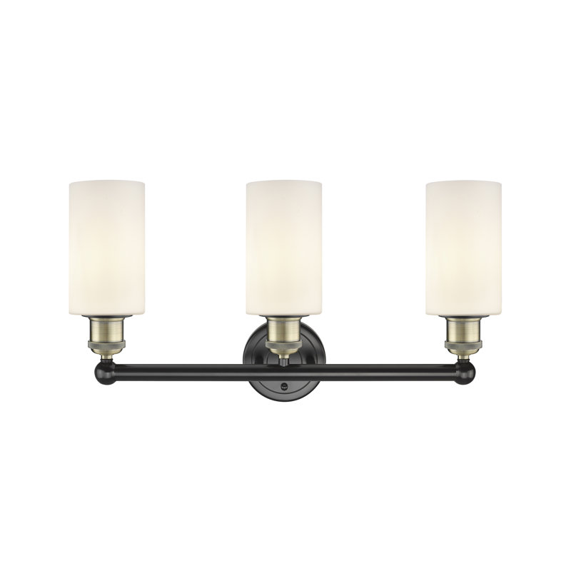 Caldello 3 - Light Dimmable Vanity Light, Matte White, Black Antique Brass