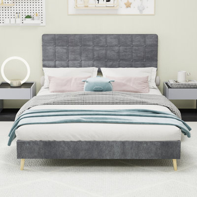 Queen Size Soft Pack Headboard with High Density Sponge, Minimalist Design for Comfort and Style, Perfect for Lazy People and Multi-Bedroom Styles.