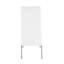 Ensemble de 2 chaises d'appoint en cuir synthétique blanc et chrome Pervis
