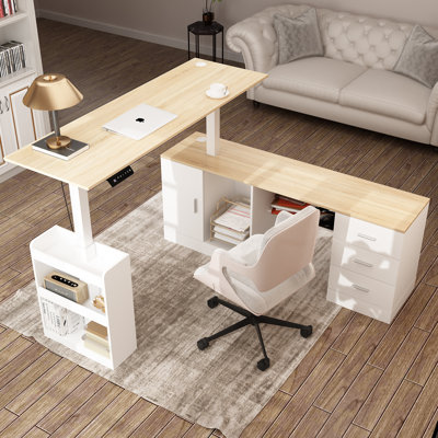 Bernarrdetta 63 W L-Shaped Lift Desk