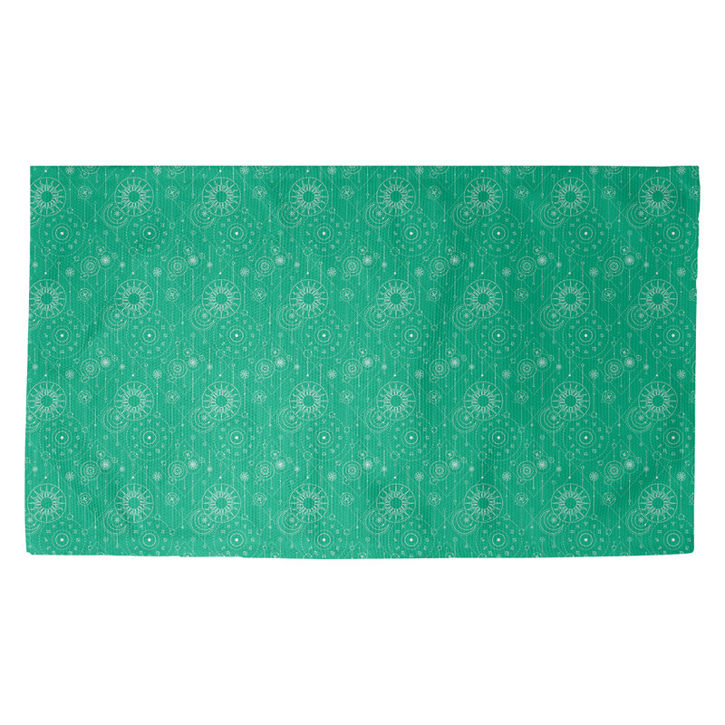 Tapis de porte d’intérieur anti-dérapant astrologie Avicia, Rectangle 3 pi 3 po x 5 pi 3 po
