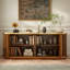 Buffet diagonal cannelé 63 "avec rangement 63"-1365680860