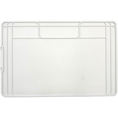 Croc Liner Under Sink Mat Waterproof Cabinet Liner for Kitchen and Bathroom Cabinets, Utility Mat (Light Gray)