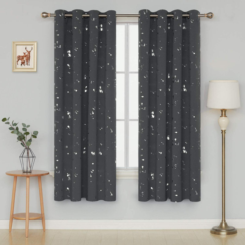 Siskiyou Room Darkening Curtain Pair, 52" W x 54" L, Dark Gray