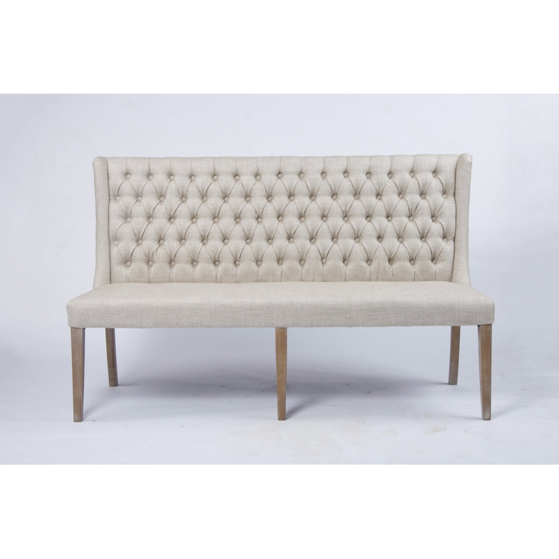 Banc de salle à manger rembourré Alexa Capri, Beige