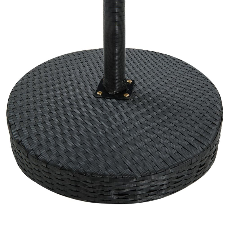 Adhurim Round Steel Outdoor Bar Table, 106cm H x 60.5cm W x 60.5cm D, Black