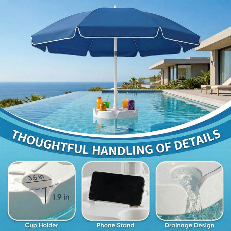 floating umbrella for patio Swimbrella Pool with Table This innovative floating umbrella lets you create shade wherever you need it while keeping your drinks and small items close at hand 11 Best Patio Umbrellas of