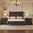 26'' W Classic Solid Wood 2-Drawer Nightstand with Roman Column Legs,Minimal Assembly Needed,Dark Brown-440023953