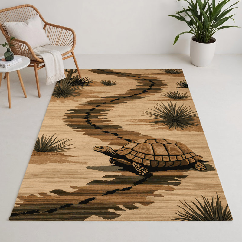 Tapis d'intérieur et d'extérieur brun Nature, Rectangulaire 3 pi x 5 pi