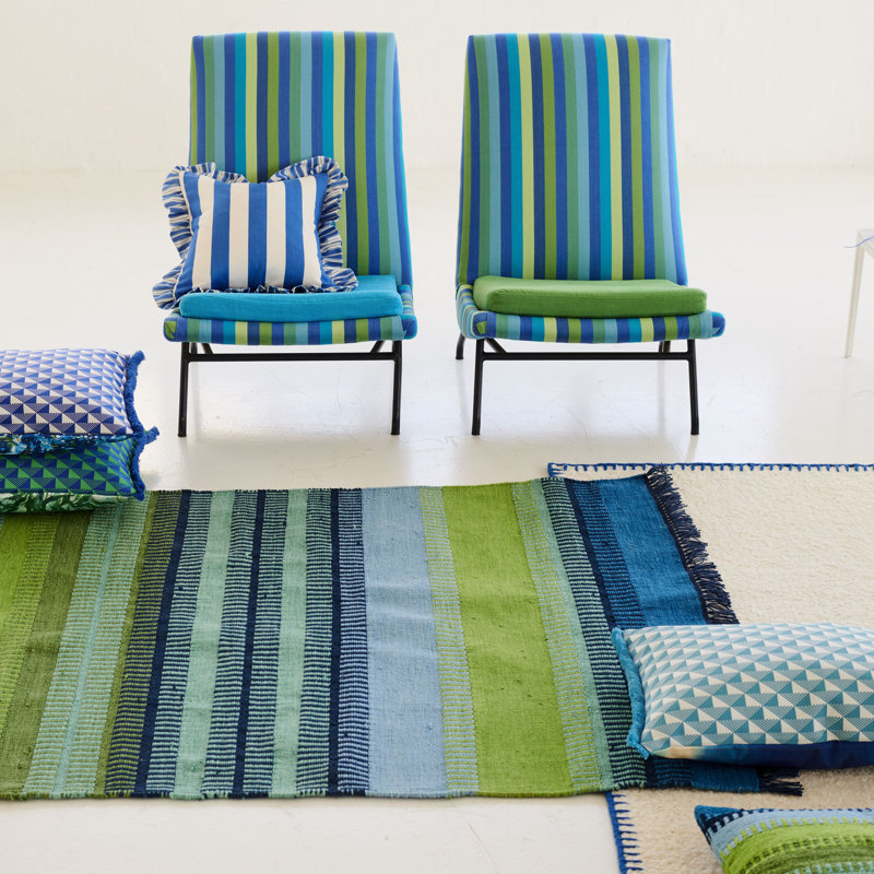 Muturi Cobalt Outdoor Rug, Rectangle 3'11" x 5'11"