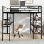 Lit mezzanine en métal avec 3 couches de tablettes et bureau Adwin-2072388261-2072388267