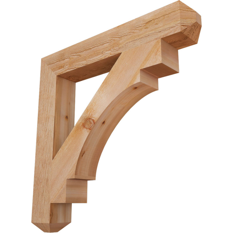 Support en bois / corbeau H 6 po x l 40 po BKTMRC04, Cèdre rouge, H 40 po x l 6 po x P 40 po