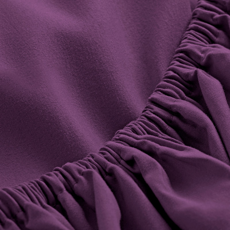 Drap-housse en microfibre de qualité supérieure ultra doux, Drap-housse simple très long, Prune