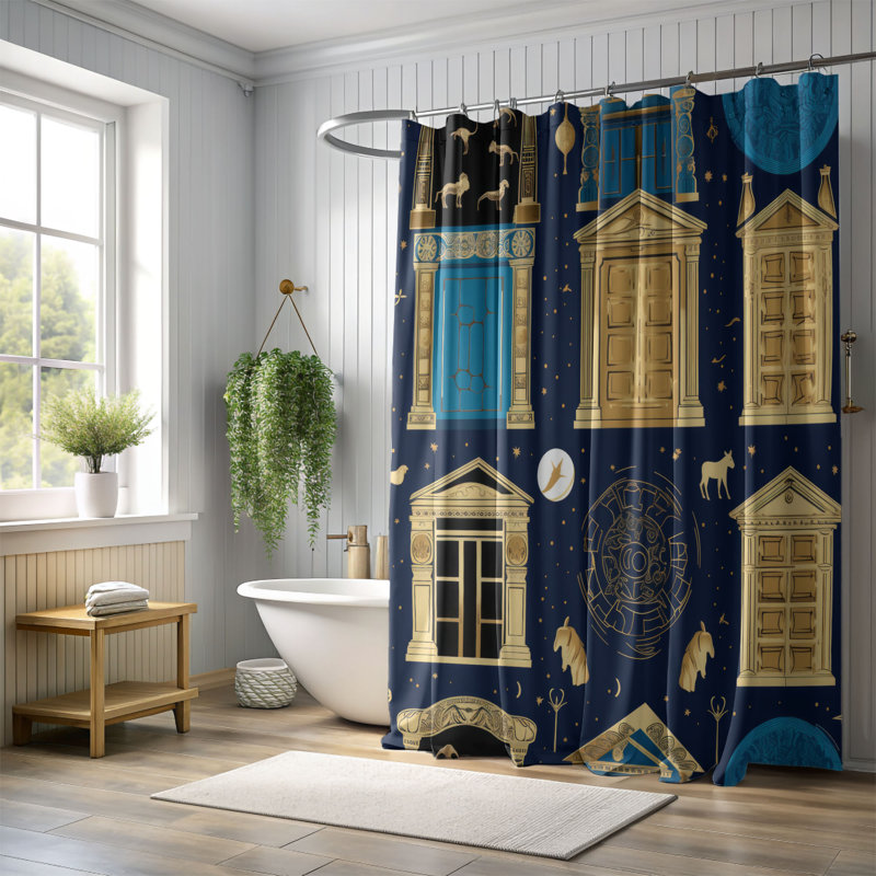 Rideau de douche Moonlit Enigma - Premium, H 74 po x l 71 po
