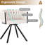 Tufted Metal Parsons Chair in Beige