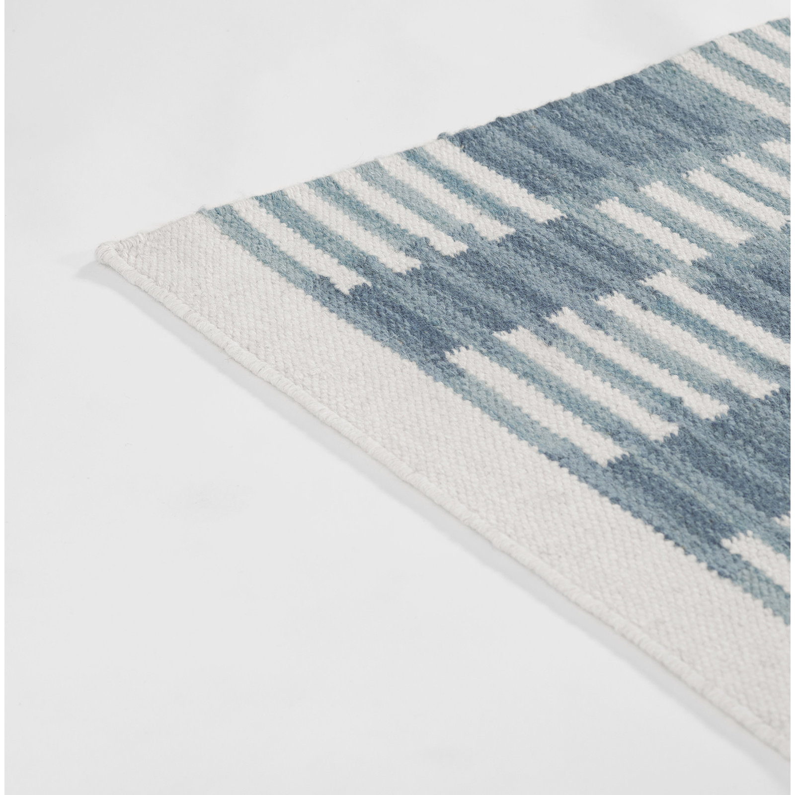 Freya Geometric Hand Woven Wool Rug, Runner 2'6" x 8'