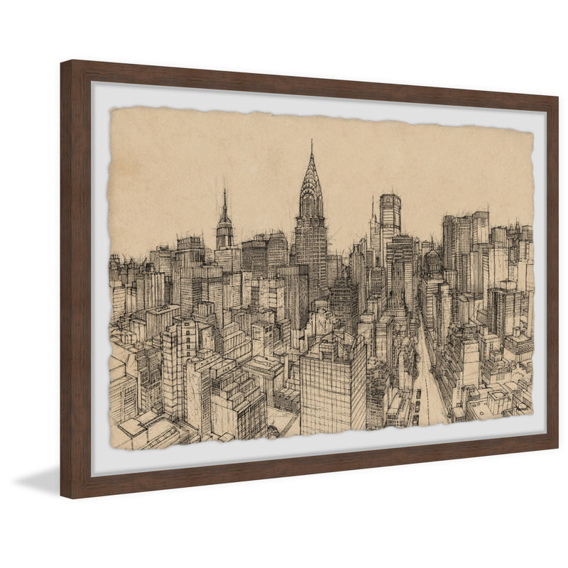 Tower Chrysler Building - reproduction de cadre photo, H 20 po x l 30 po x P 1,5 po