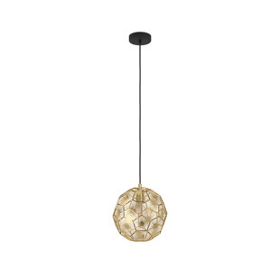 1 - Light Brushed Brass Sphere Pendant