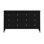 Commode 6 tiroirs en bois massif - Noir