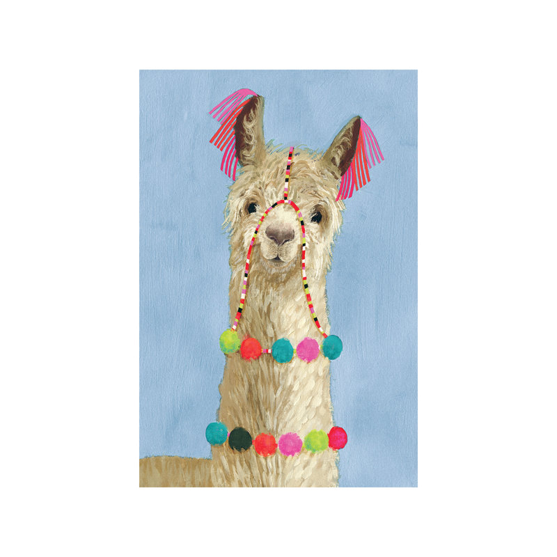 «Adorned Llama III», impression, H 40 po x l 26 po x P 1,5 po, Toile tendue