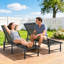 Outsunny Sun Lounger for Garden Set of 2 Texteline Seat-124120864