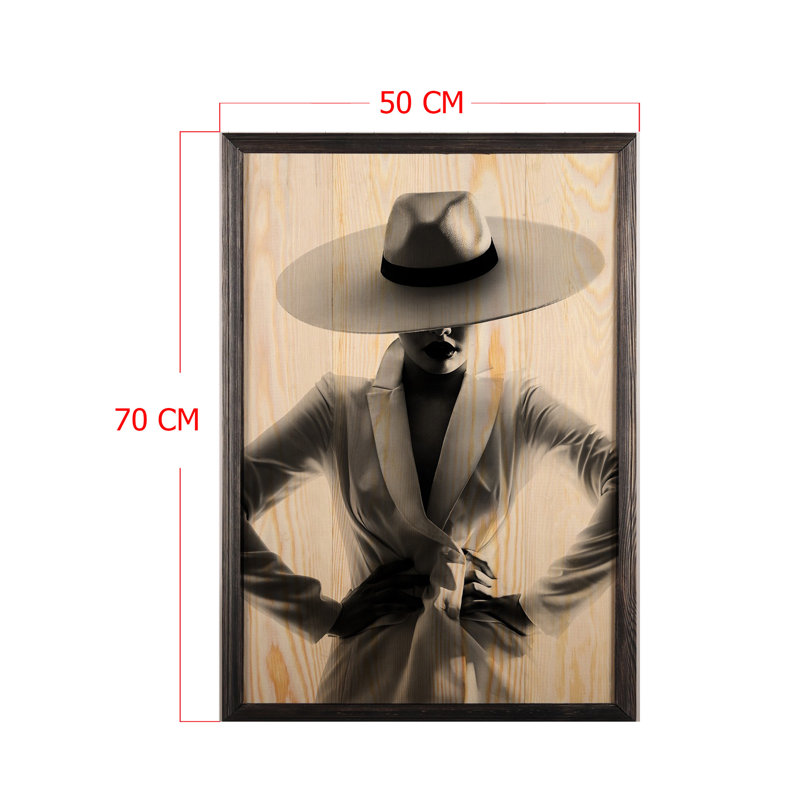Anonymous - Single Picture Frame Painting on Wood, 70cm H x 50cm W x 1.5cm D