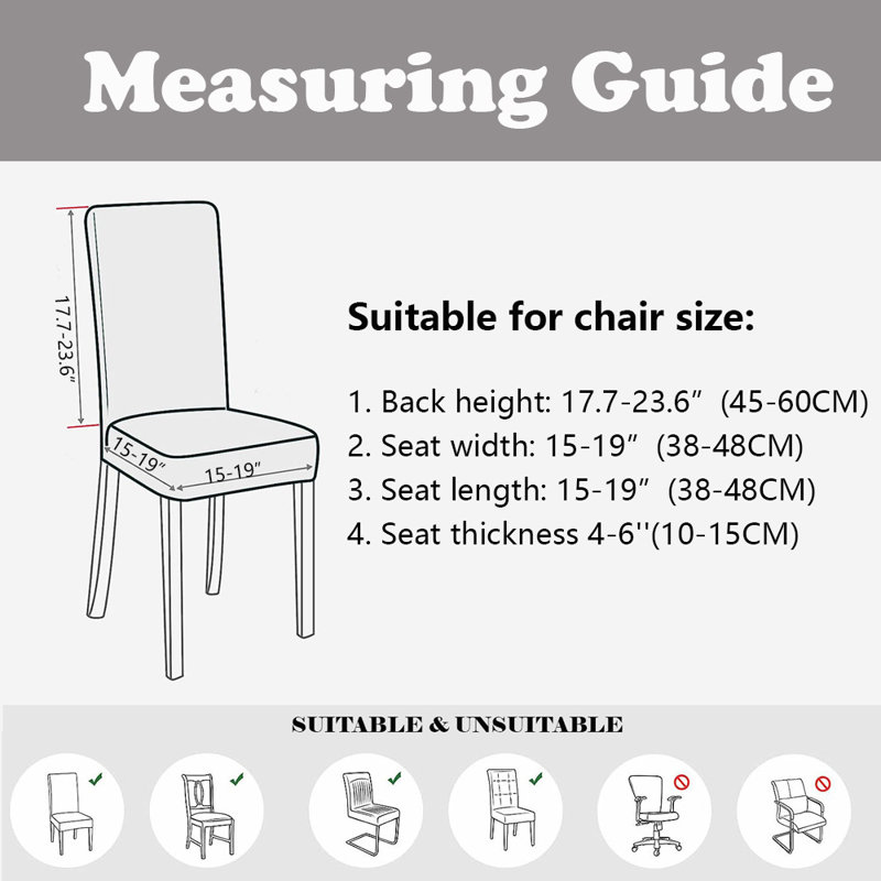 Polyester Blend Box Cushion Dining Chair Slipcover