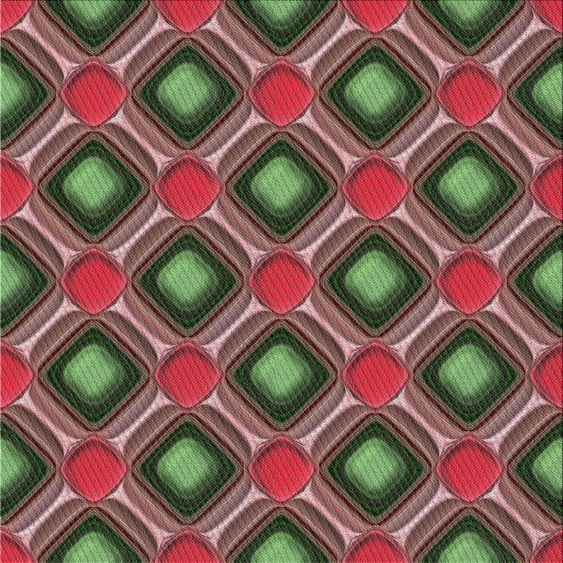 Tapis rouge à motif géométrique, Carré 8 pi