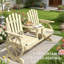 Banc de jardin en bois à haut dossier (chaise de patio incluse)-764636622
