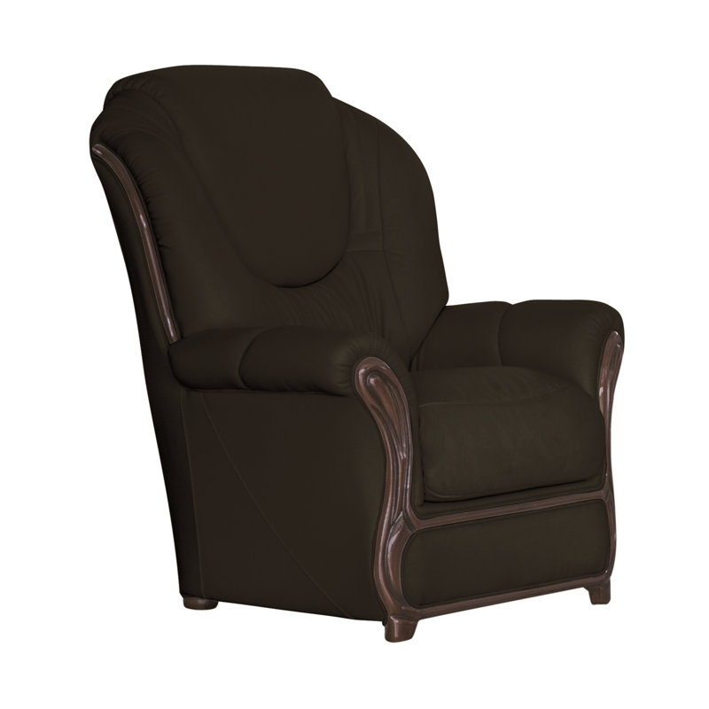 Kirkpatrick Faux Leather Armchair, Black