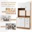 Garde-manger de 71 pouces avec 3 armoires de rangement et 3 tiroirs profonds-1407821990
