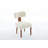 Set of 2 Modern Armless Dining Chairs with Curved Backrest, Fur Fabric, and Solid Wooden Legs for Elegant Seating