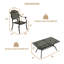 Ensemble repas extérieur rectangulaire pour 6 personnes avec trou pour parasol Elegant