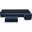 Canapé de rangement modulaire rembourré en L en velours de 143 po Teangela-1633138735