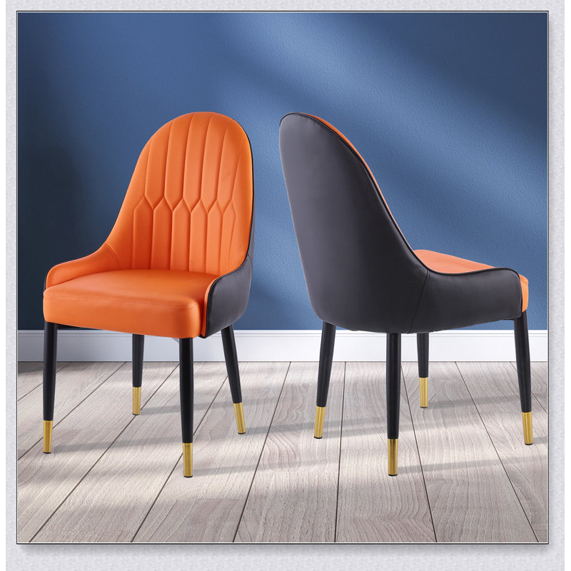 Ensemble de 2 chaises de salle à manger Modern, Orange