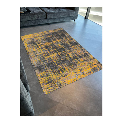 Tapis rayé lavable à la machine