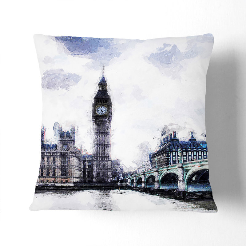 Square Throw Cushion, White, 40cm H x 40cm W x 15cm D