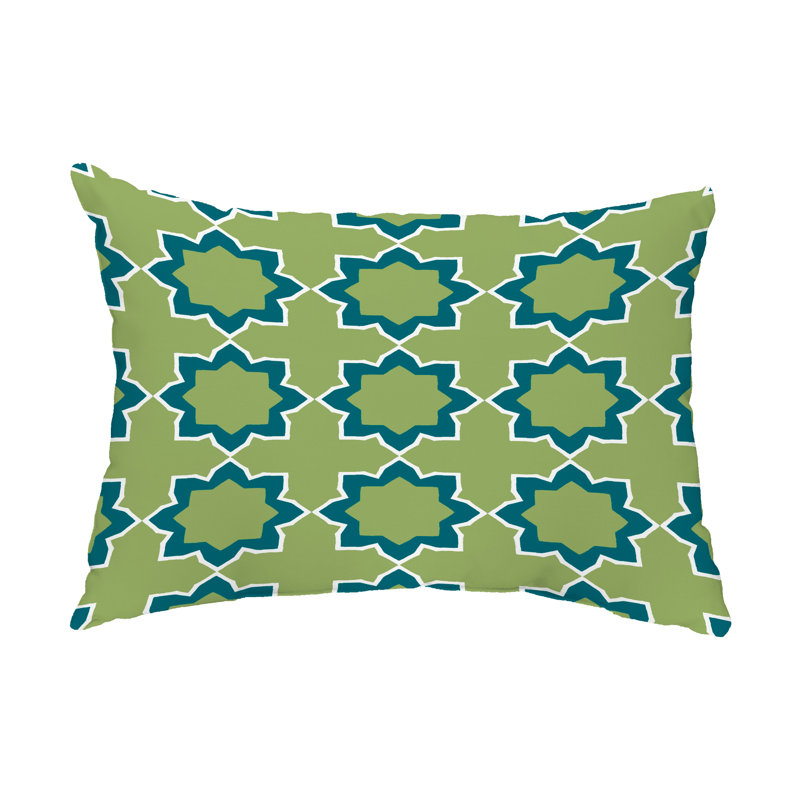 Bohemian Outdoor Rectangular Pillow Cover & Insert, Green