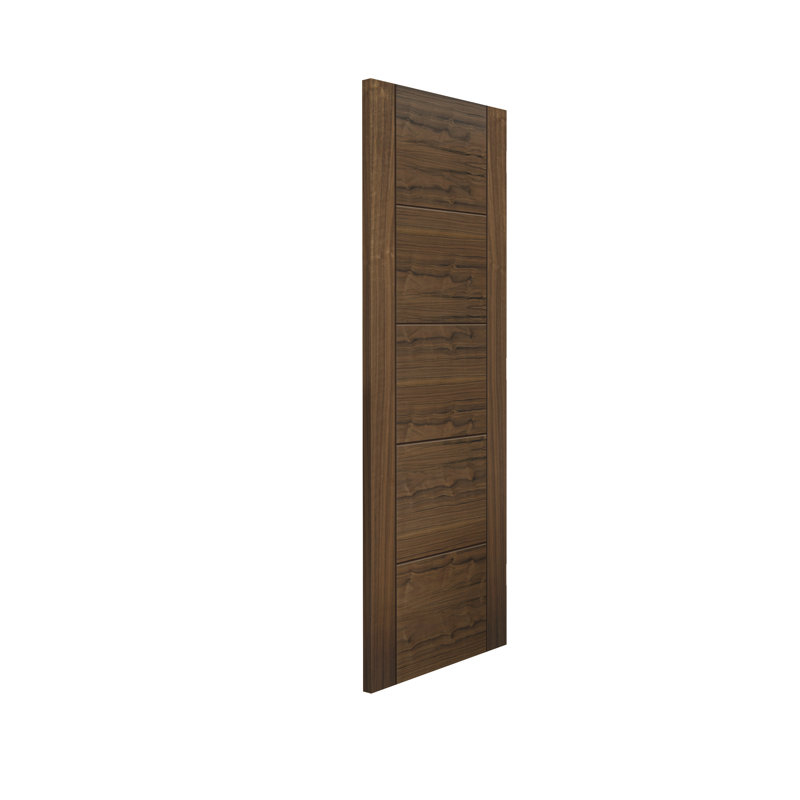 Latefia Walnut Internal Door Prefinished, 198.1cm H x 83.8cm W x 3.5cm D