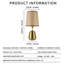 Lampe de table en laiton antique avec abat-jour en lin (ensemble de 2): 50 cm / 20 po