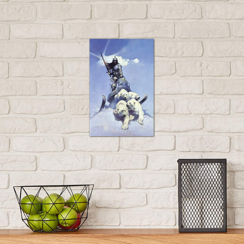 «Silver Warrior» - reproduction, Toile tendue, H 26 po x l 18 po x 1,5 po