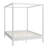 Solid Wood Canopy Bed Frame Four Poster Platform Bed With Slats Support, No Box Spring Needed