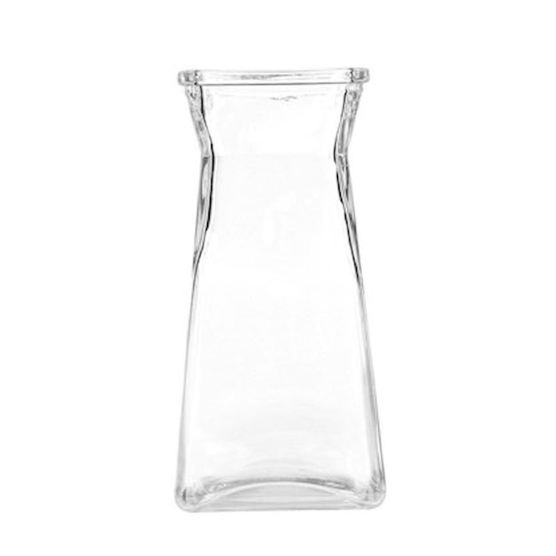 Glass Table Vase, 8.25" H x 3.5" W x 3.5" D